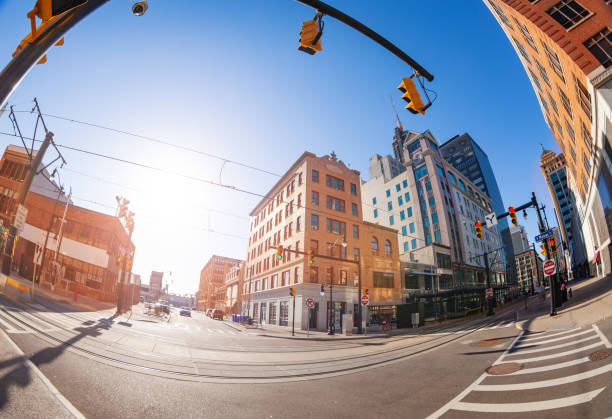 istock Intersection on main street in Buffalo downtown 1303952811