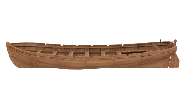 istock Wooden Boat Isolated 1303963815