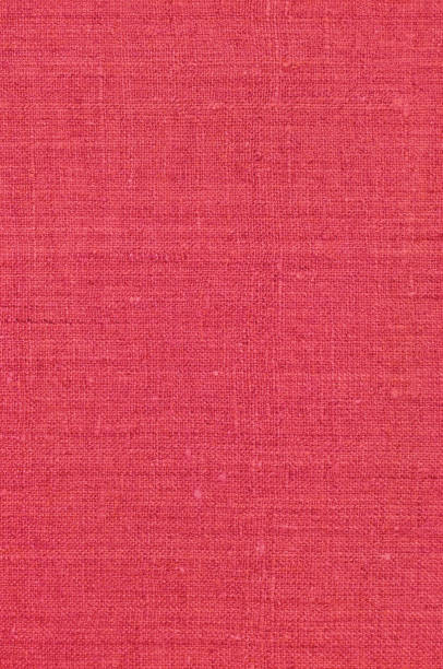 istock Natural light vibrant vine red rustic flax fiber linen fabric swatch texture horizontal pattern, vertical bright rough detailed vintage textile background macro closeup, crumpled textured burlap canvas copy space wallpaper 1303970762