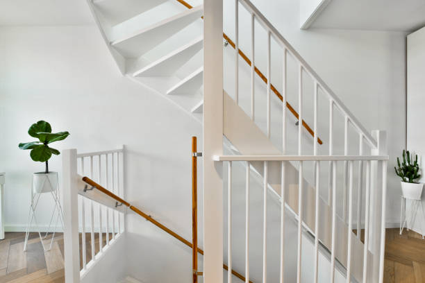 istock Luxury staircase in house 1303979195