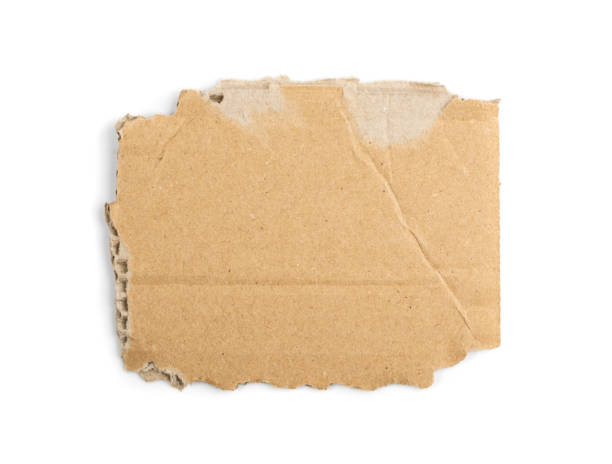istock Cardboard, Carton, Ripped Kraft Paper, Wrapping Piece 1303983280