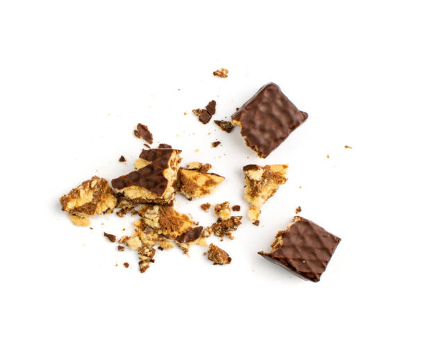 istock Chocolate Wafers Isolated, Wafer Biscuits Coated in Chocolate 1303984828