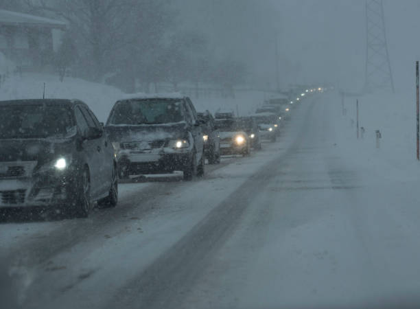 istock traffic jam in the winter 1303996682