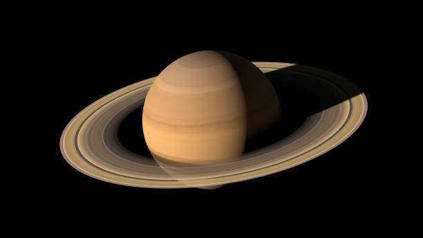 Saturn planet. Gas giant. 3D illustration. Big planet with ring Saturn planet. Gas giant. 3D illustration. Big planet with ring on dark sky background. saturn stock pictures, royalty-free photos & images