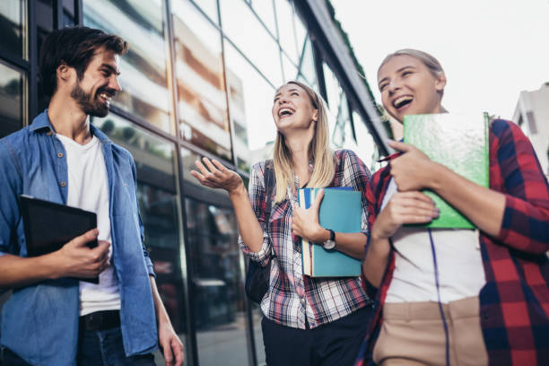 istock Group of happy students outdoor 1304005095