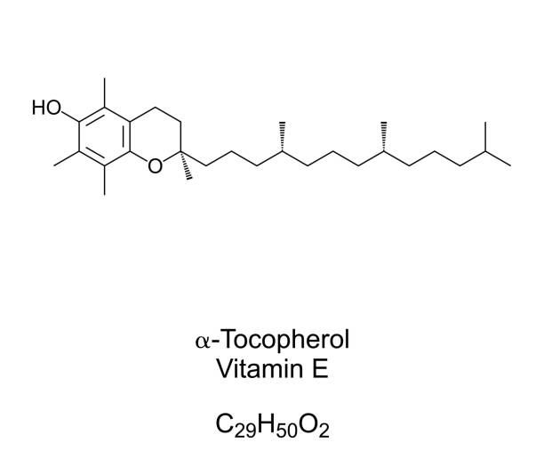 α-トコフェロール,ビタミンe化学式および骨格構造 - scincare点のイラスト素材／クリップアート素材／マンガ素材／アイコン素材