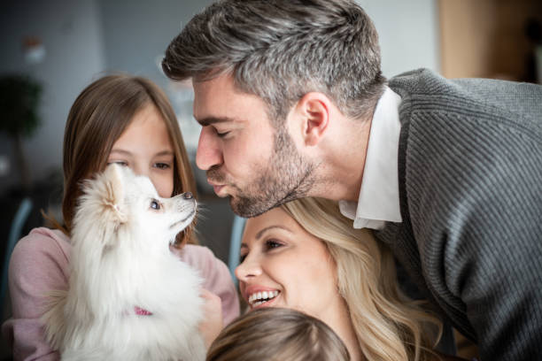 istock Family and a dog 1304023233