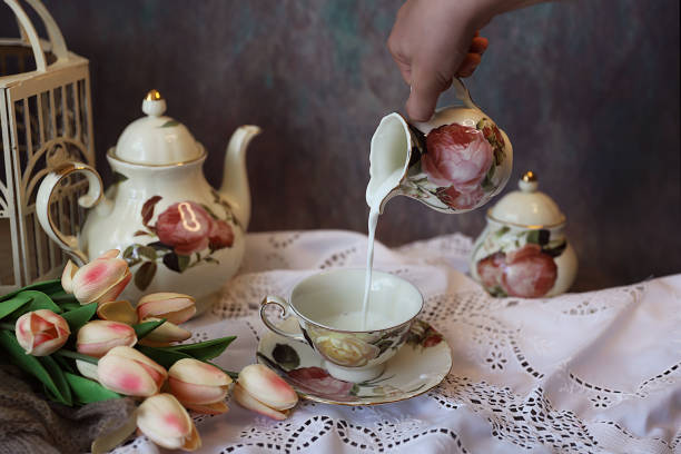 istock Tea time with rustic details, romantic moments 1304024951