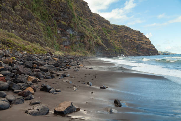 istock Landscape with huge cliffs, Nogales beach, La Palma, Canary Islands. 1304029471