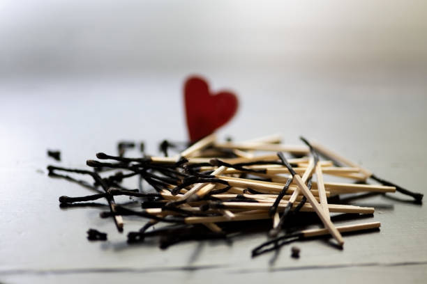 Hand made Valentine's Day gift of rustic heart with wood