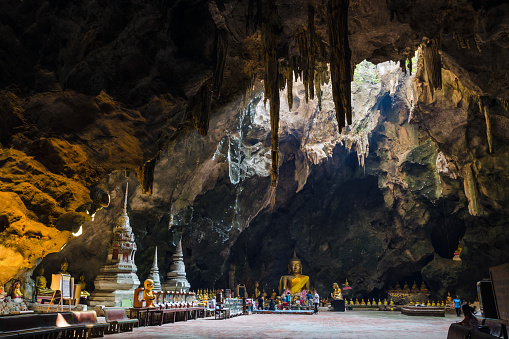 Tham Khao Luang is a Buddhist cave temple located in Phetchaburi with stalactites and stalagmites