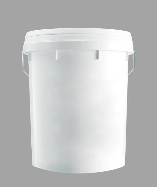 istock Empty cardboard barrel, used for storing paint. space for logo 1304038229