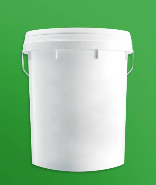 istock Empty cardboard barrel, used for storing paint. space for logo 1304038230