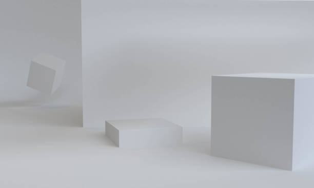 istock White Geometric shape scene minimal style for background , 3d rendering. 1304039847