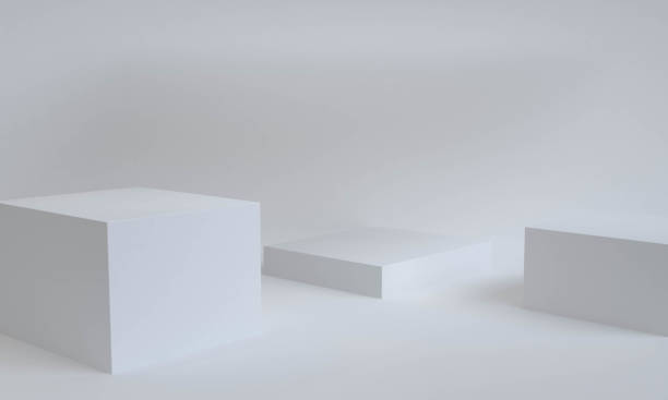istock White Geometric shape scene minimal style for background , 3d rendering. 1304039852