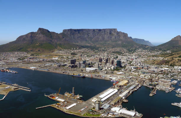 istock Aerial view across cape town to table mountain 1304042341