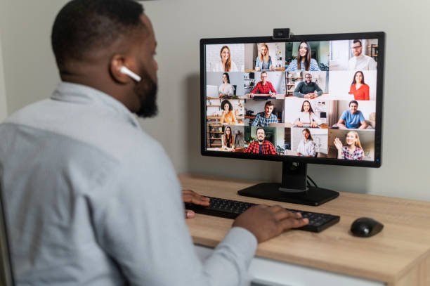 istock An African guy is talking via video call 1304042812