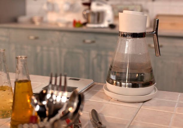 istock different dishes in the kitchen, various kitchen utensils on table, in the kitchen 1304043409