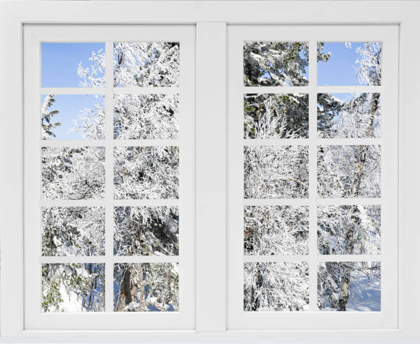 istock view from the window to the snow-covered trees 1304048081