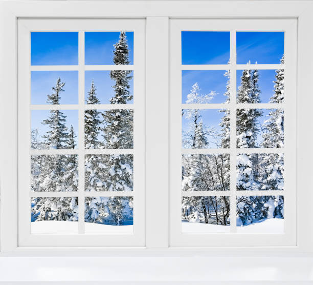 istock view from the window to the snow-covered trees 1304048136