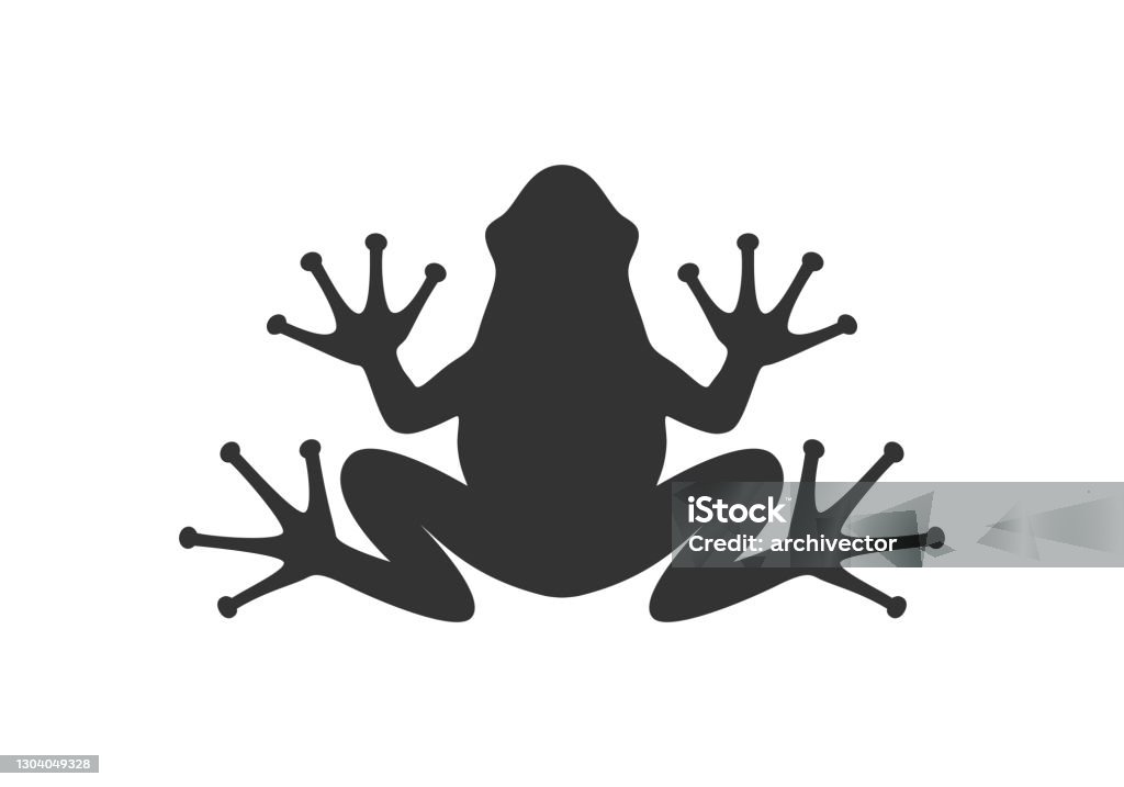 Frog symbol Frog graphic icon. Frog black sign isolated on white background. Vector illustration Frog stock vector