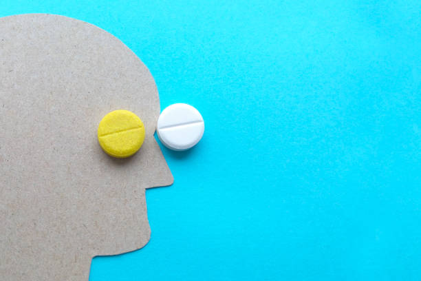 istock Through the filter drug pills intoxication, a strong psychotropic effect on the brain 1304050551