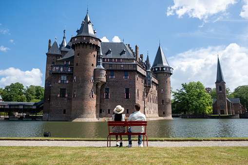 Amersfoort, Netherlands - July 22, 2022: Koppelpoort (fortified medieval gate from 1425) in Amersfoort, Netherlands.