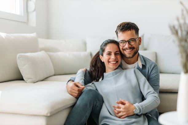 istock Brunette woman and man with glasses on. 1304061591