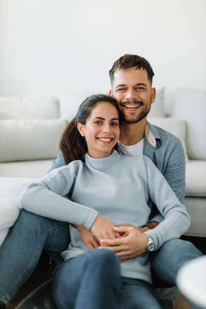 istock Photogenic people, lovers at their home. 1304061593