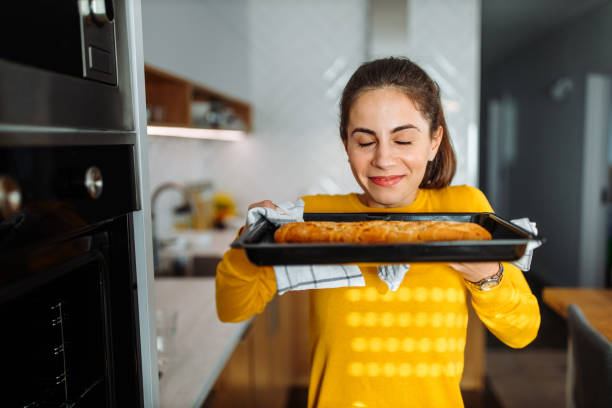 istock Home maker, woman acting like a chef. 1304061604