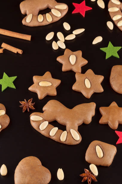 istock Soft gingerbread cookies with almonds series image 15 1304071180