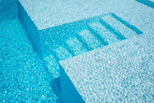 Pool with blue water