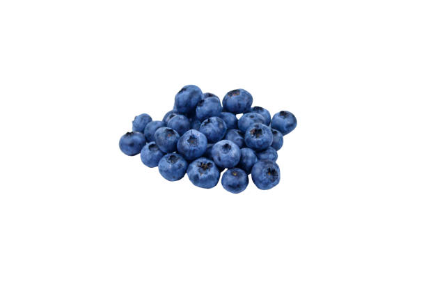 istock Heap of blueberry isolated on white background 1304083237