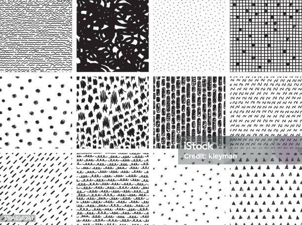 Patterns Vs Scribble Seamless Scribble Patterns Stock Illustration - Download Image Now ...