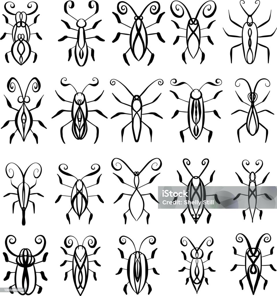 Insect Collection Logo Collection Of Insect Bug Logo Illustrations In Vector Stock ...