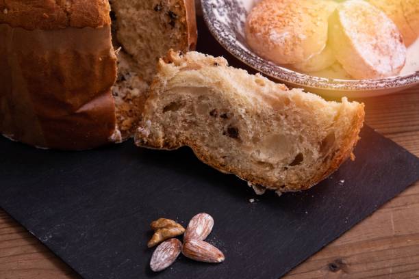 istock typical christmas desserts and sweets, panettone 1304096701