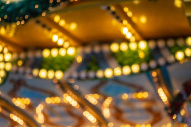 istock Colorful Christmas blurred light for background. Art wallpaper and Bokeh concept 1304100676