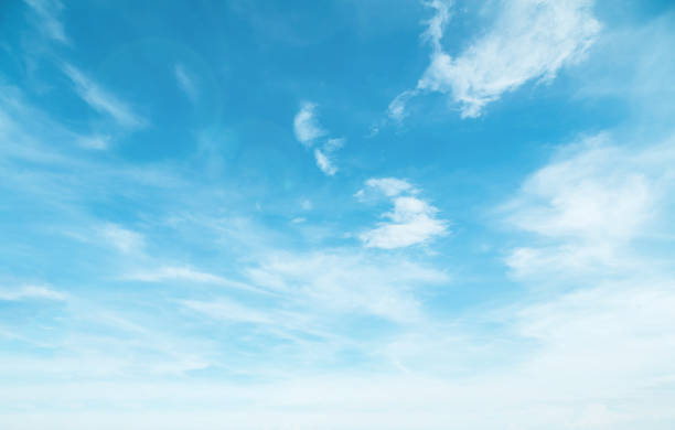 istock Summer Blue Sky and white clouds background. Beautiful clear cloudy in sunlight spring season. Panorama vivid cyan cloudscape in nature environment. Outdoor horizon skyline with spring sunshine. 1304126080