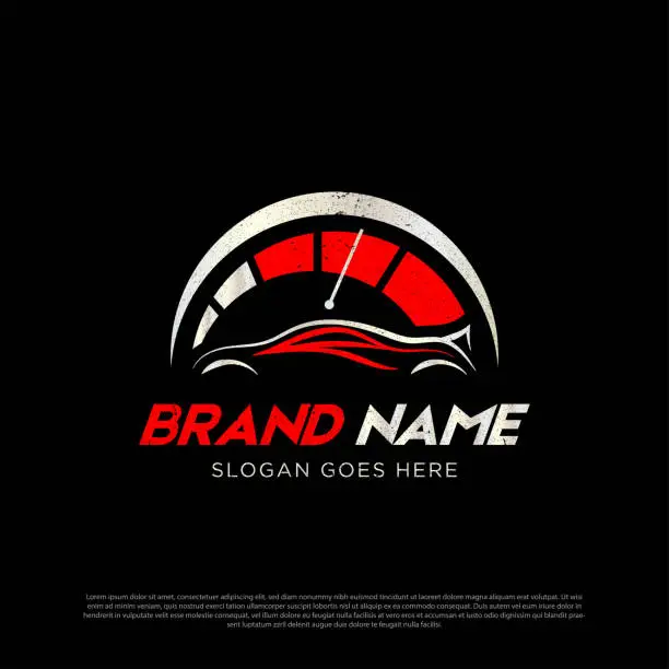 Vector illustration of Speed car modification logo designs, automotive logo design free vector