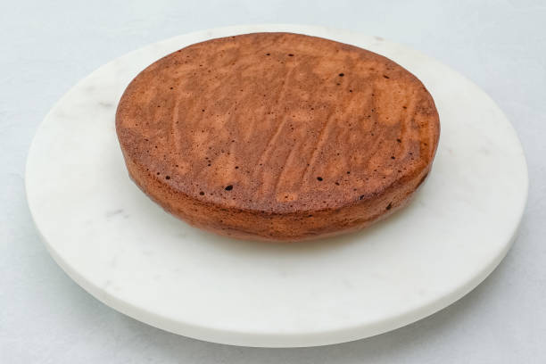 istock Cake from oven close up. Step by step chocolate cake recipe, preparation process 1304136209