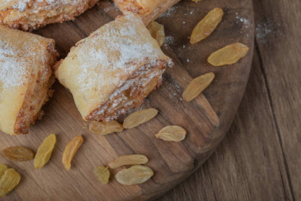 istock Fried cookie rolls with raisin and sweet stuffings 1304139719