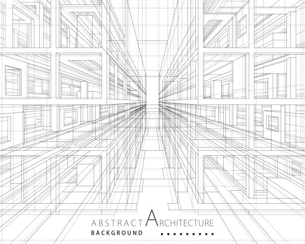 Vector Abstract Geometric Pattern Buildings Line Work 390+ Inside Office Building Abstract Illustrations, Royalty-Free Vector ...