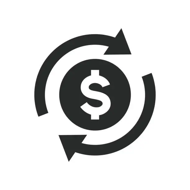 Vector illustration of money turnover icon vector illustration