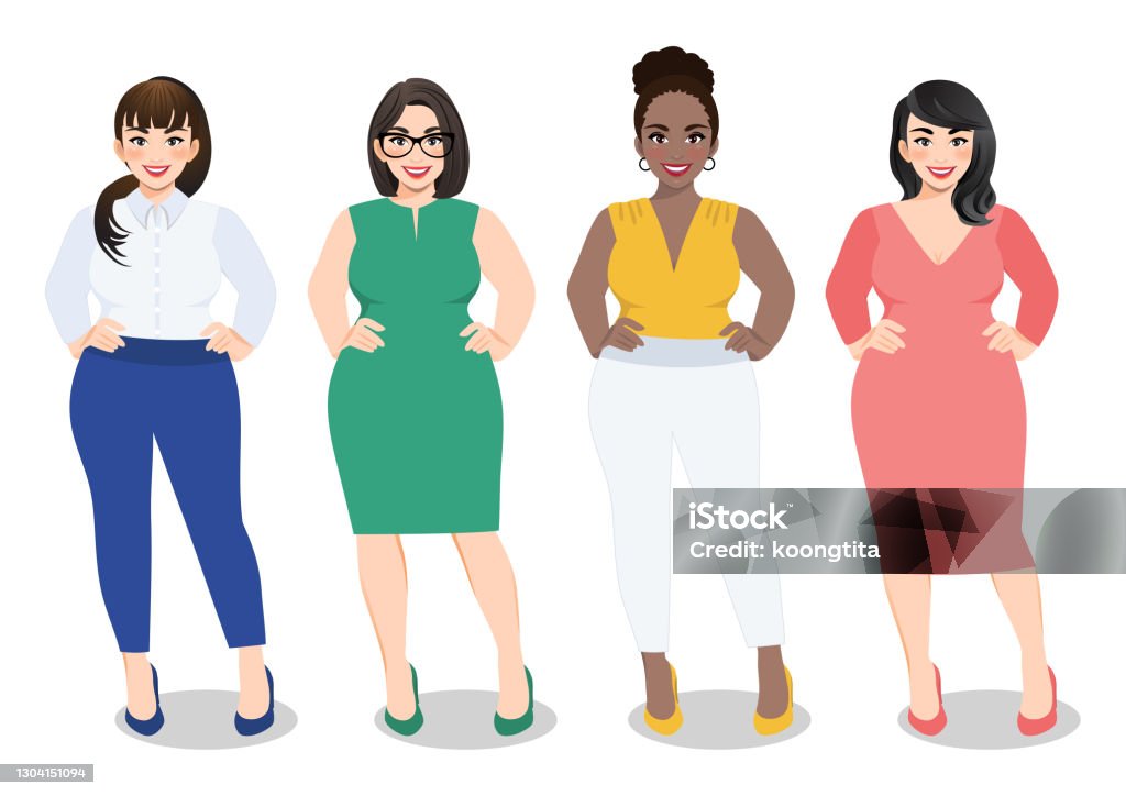 Ilustración de Vector De Dibujos Animados Hermosa Más Tamaño Mujeres Curvadas En Diversos Ropas De Oficina De Moda Mujeres Trabajadoras Vector y más Vectores Libres de Derechos de Positividad hacia el cuerpo - Ilustración de Vector De Dibujos Animados Hermosa Más Tamaño Mujeres Curvadas En Diversos Ropas De Oficina De Moda Mujeres Trabajadoras Vector y más Vectores Libres de Derechos de Positividad hacia el cuerpo -