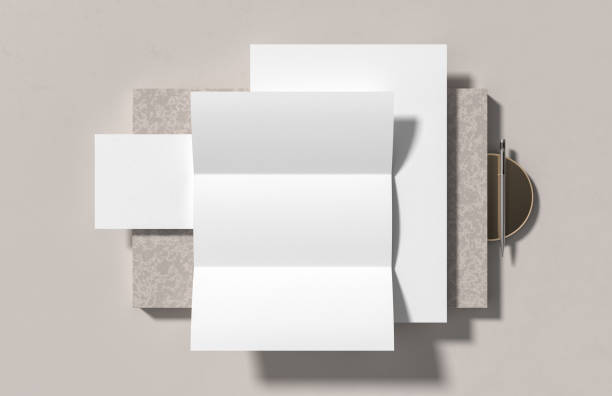 istock Corporate identity stationery mock up isolated on modern style background. Mock up for branding identity. 3D illustration 1304151802