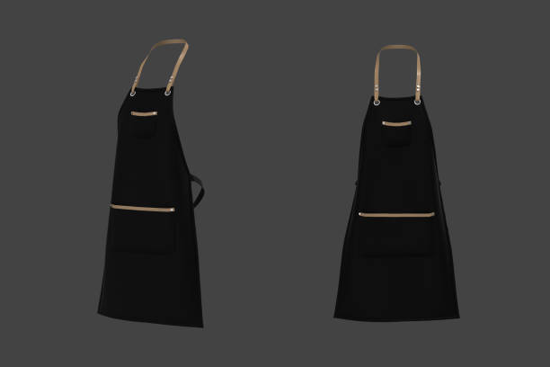 istock Blank leather apron mock ups, design presentation for print 1304154823