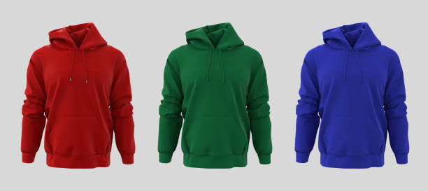 istock Blank hooded sweatshirt mockup for print, isolated on white 1304155649