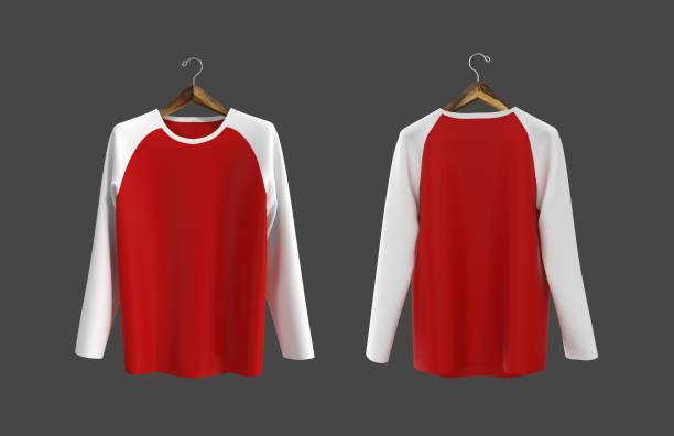 istock Long sleeves raglan t-shirt mockup 1304155715