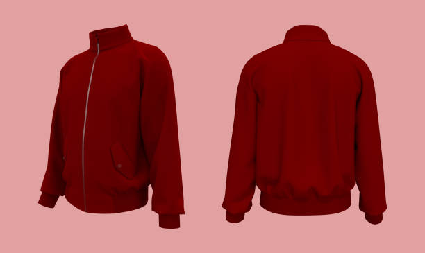 istock Blank tracksuit top mockup, track side and back views 1304155859