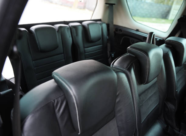 istock Leather passenger seats in the car 1304157054